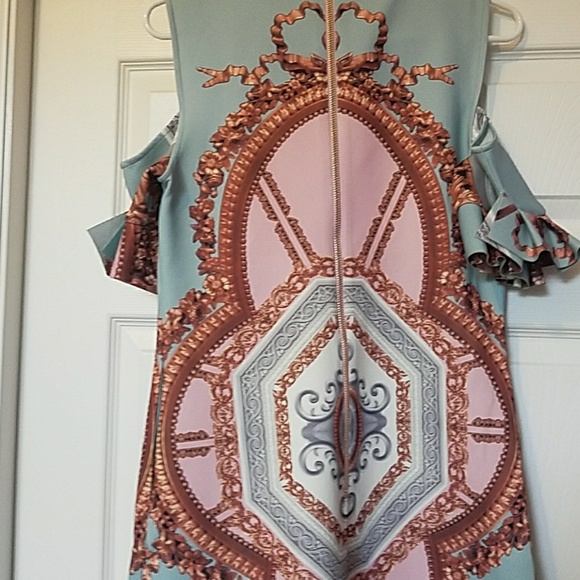 TED BAKER NORAHE VERSAILLES COLD SHOULDER DRESS - Picture 7 of 7